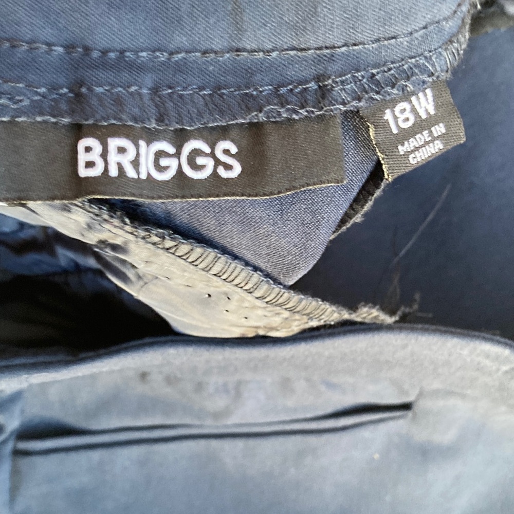Briggs navy blue millennium Capri stretch comfort waistband hidden elastic 18W - Picture 15 of 17